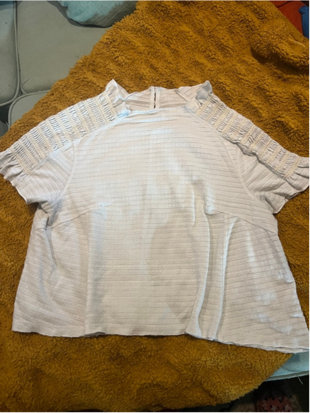 Women's Free People White Short Sleeve Tee M
